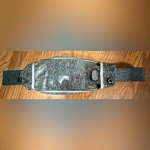 NWOT SPIbelt Running Belt Fanny Pack Gray Black Adjustable Elastic